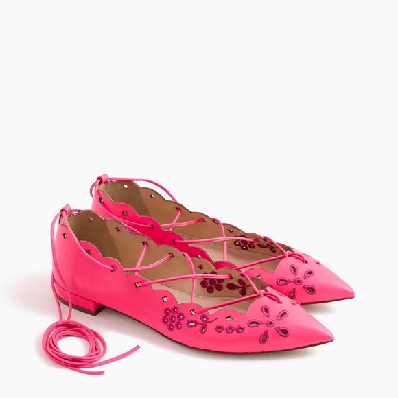 Jcrew Leather eyelet lace-up flats - Picture 6 of 8